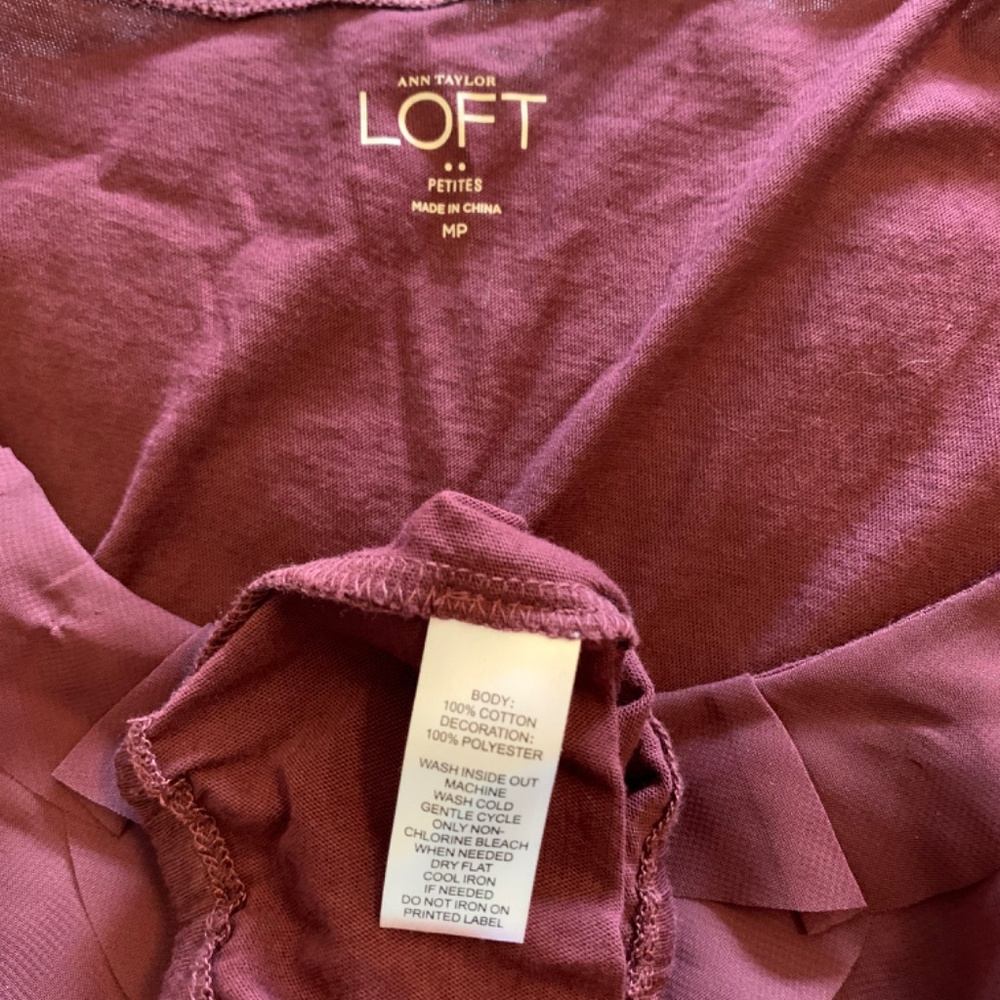 LOFT Plum Ruffle Tank - Picture 8 of 8